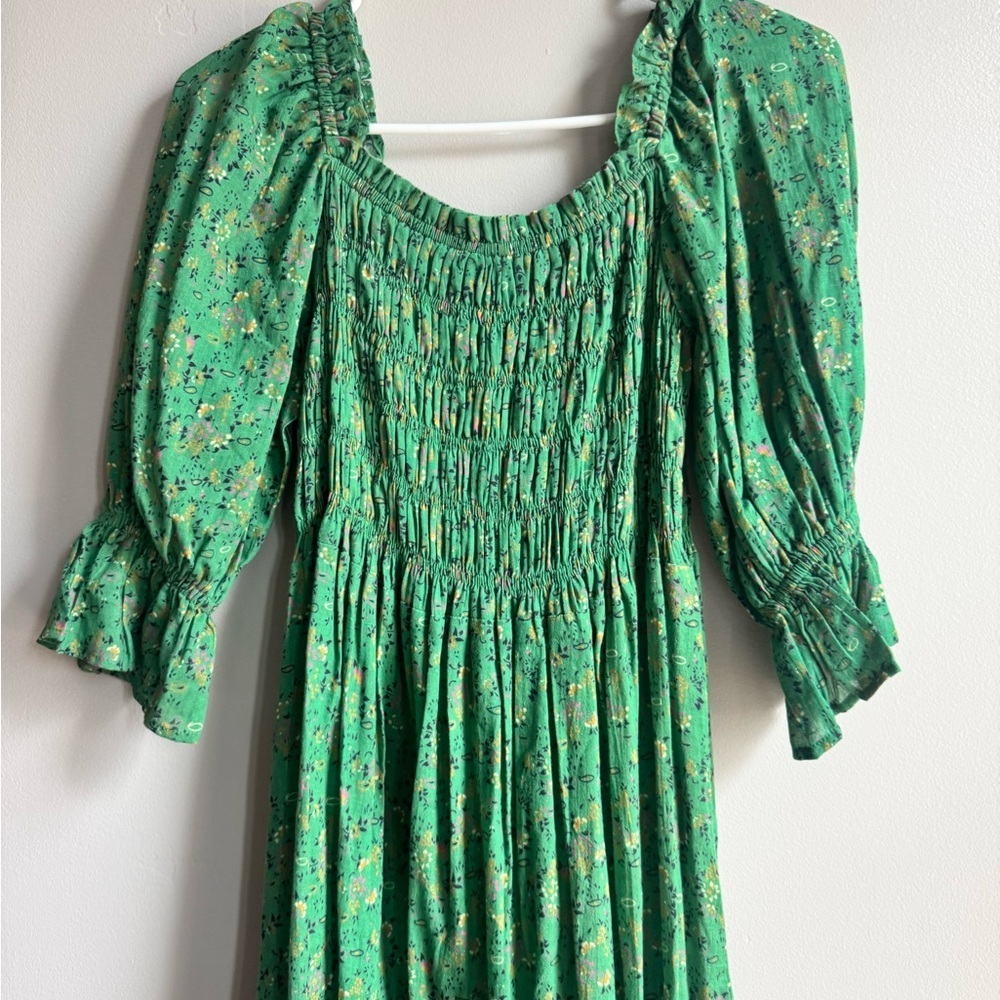 M.A.B.E Eddie Midi Floral Cottagecore Cotton Prairie Dress Coquette Euro Summer - Picture 5 of 10